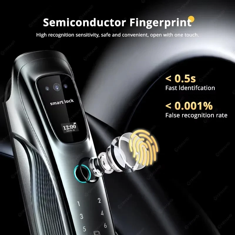 Smart Lock 3D Face Recognition Palm Vein Fingerprint WiFi APP Remote Control Video Intercom Auto Door Lock Digital