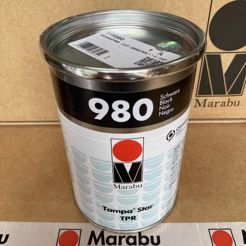 Marabu Genuine German Maleband Ink Plastic Anti-Alcohol TPR980 Black High-end Silk Screen Pad Printing Ink