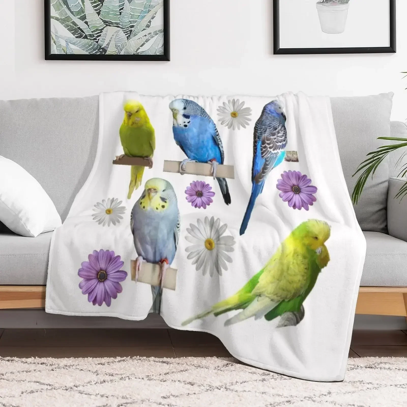 Budgies the beatiful pets. For parakeet lovers Throw Blanket Comforter Luxury St Blankets