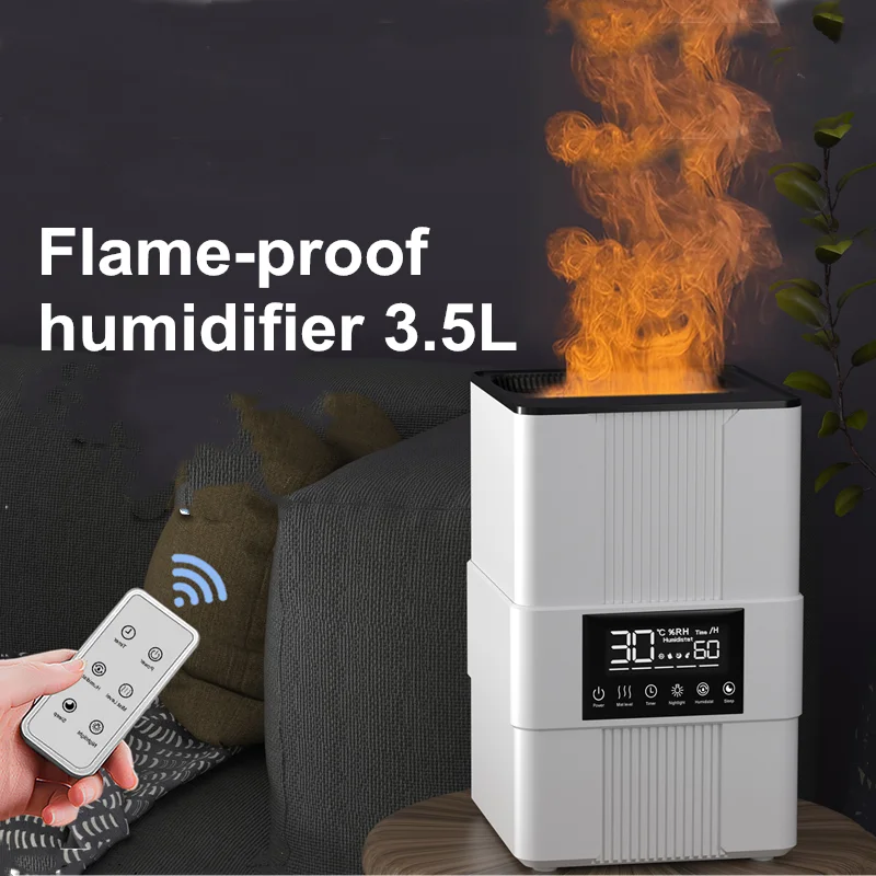 3.5L Smart Air Humidifier – Large Capacity Cool Mist for Bedroom/Office, 8H Timer, Auto Shut-Off &  Ultra-Quiet 28dB Desktop