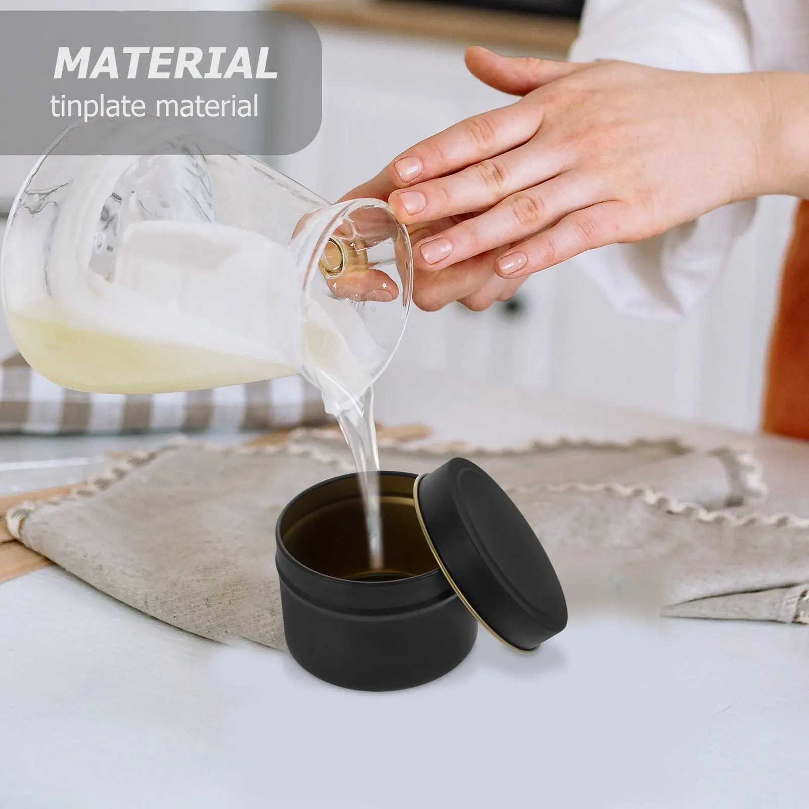 

24Pcs Metal Tins Empty DIY Jars for Tea Lights Votive Candles Craft Making Aromatherapy Candles Desktop Home