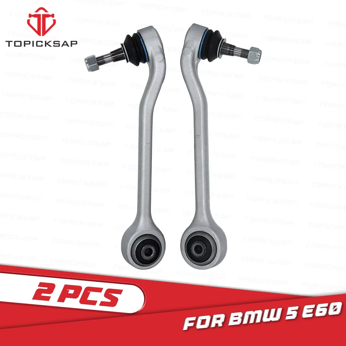 TOPICKSAP 2pcs Front Lower Rearward Control Arm Straight for BMW 5 Series E60 E61 525xi 528xi 2006-2010 MS101108 MS101109