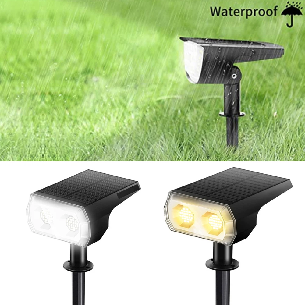 Ground Stake Energy Saving Solar Garden Light 48 LEDs Landscape Patio Waterproof Yard Lawn Wall Mounted Outdoor With Screw Pack