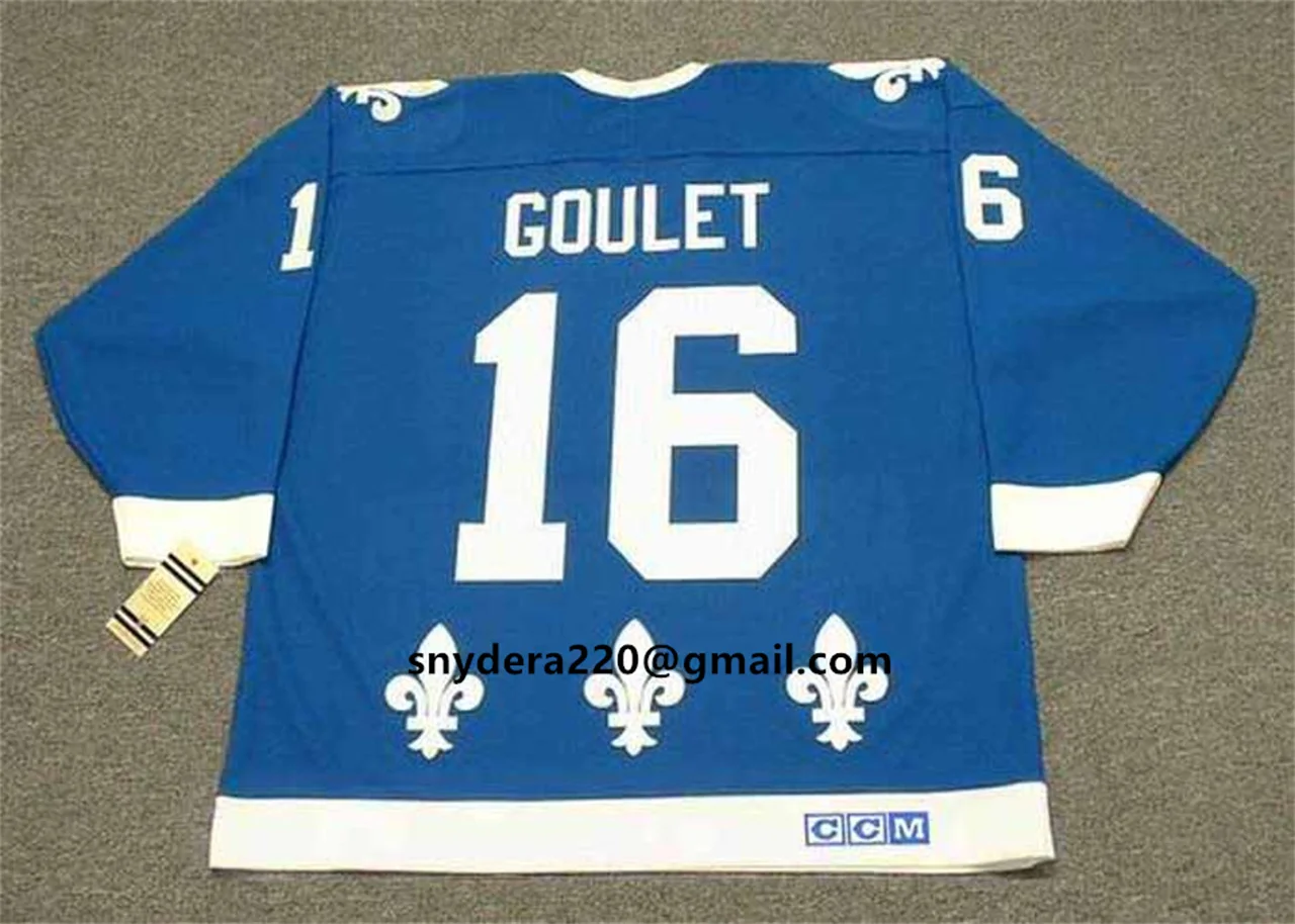 

MICHEL GOULET Джерси America Retro Quebec Хоккейные все сшитые трикотажные изделия