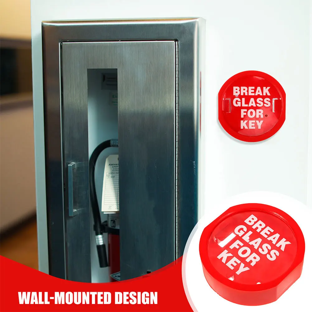 2pcs Fire Emergency Key Box Wall Mounted Break Glass Feature Outdoor For Home Garage Rental Property