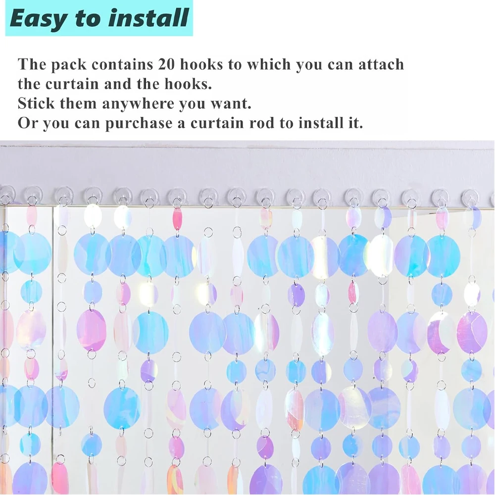 Sequin Beaded Curtain Doorway Beads Curtain Pink Room Decorations for Bedroom Closet Door Stage Festivals Wedding Supplies