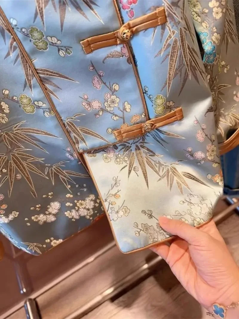 Extra Large Size Men's Jaet New Chinese Sle National Trend Button up Stand Collar Autumn Spring New Sle INS Faion Top