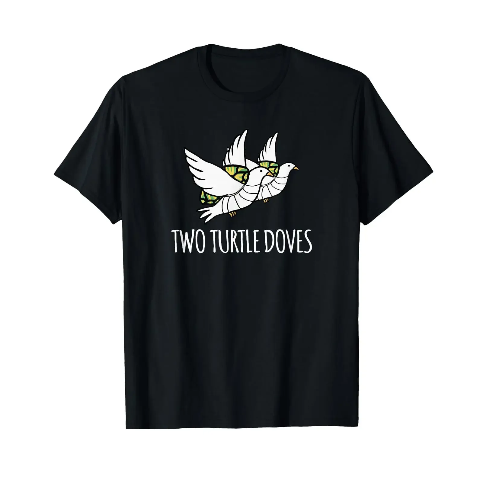 Футболка с принтом Two Turtle Doves Christmas Song, винтажная, с эффектом потертости, мужская, для повседневной носки, уличная мода, мягкая, стильная, с графическим принтом