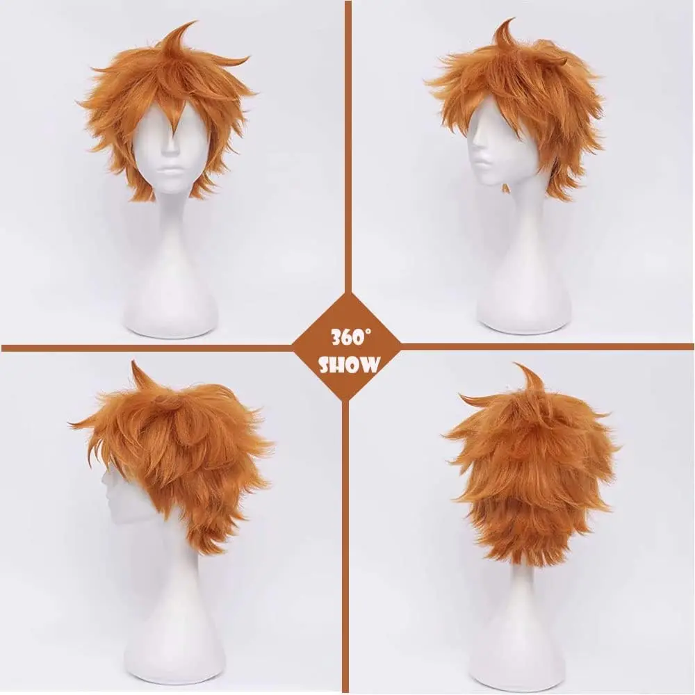 Kurze orange Haikyu Hinata Shyoyo Anime Show Cosplay Kostüm Perücke Mode Kunsthaar Perücken für Männer Jungen