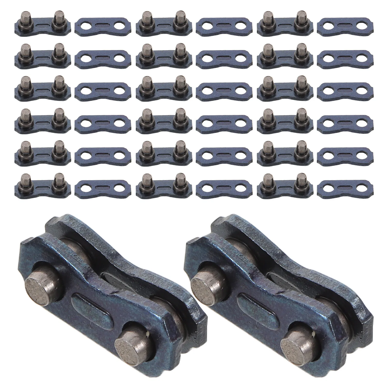 20Sets Chainsaw Chain Repair Links Heavy Duty Stainless Steel Connecting Split Links Saw Chain Connector Tool for Petrol Saws
