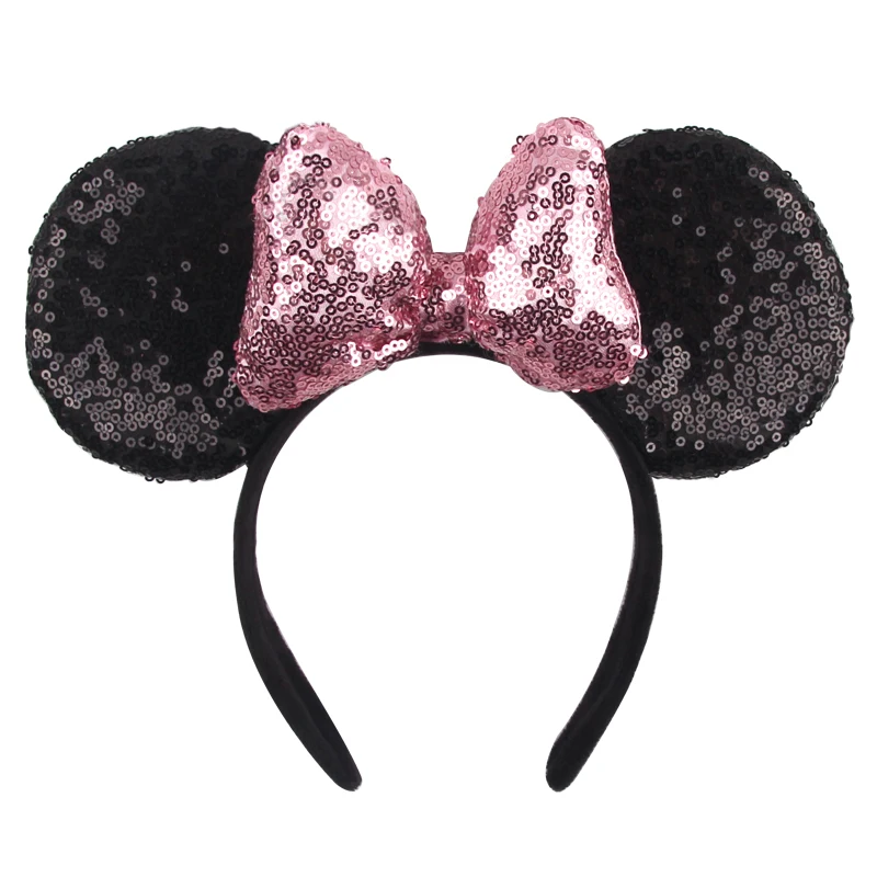 2024 Disney Mouse Ears Headband Girls And Kids 4 Inch Polka Dot Bow Hairdband Holiday Party Travel DIY Hair Accessories