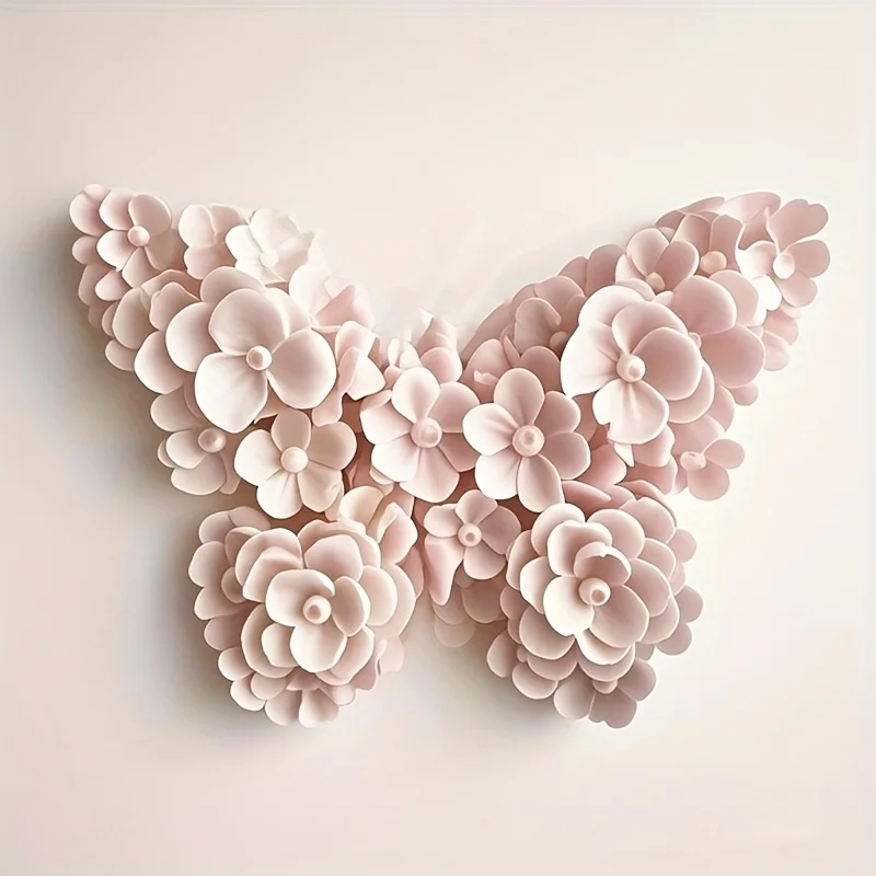 3D Flower Butterfly Silicone Mold - Suitable for Home Decoration、Clay、Soap、DIY Crafts、Candle Making、Aromatherapy - Durable and E