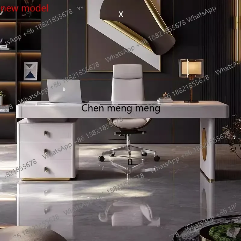 N138  Modern simple slate, light luxury desk, high-end desktop computer desk, home writing desk