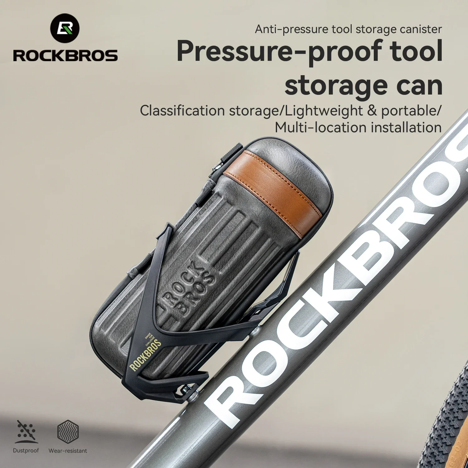 

ROCKBROS-Bicycle Tool Organizer, Multi-functional Lightweight Outdoor Tool Kit, Portable and Durable Storage Case