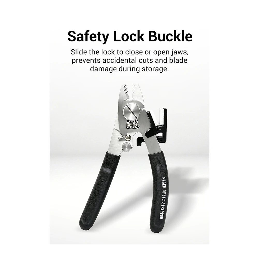 Fiber Optic Stripper, Multi-Functional Six-Hand Pliers for Stripping Bare Fibers, Pigtails, -Coated Cables