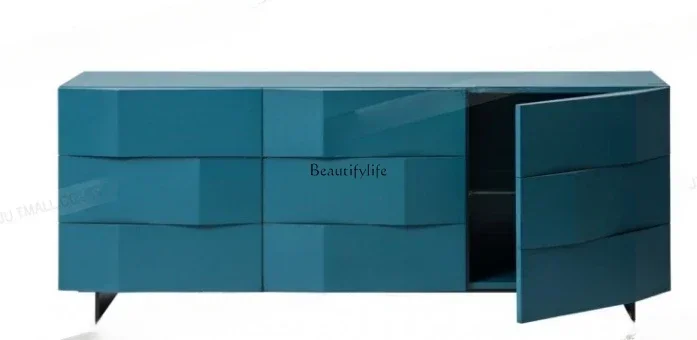 

01*Nordic light luxury dining side cabinet entrance living room wall storage dining room wine and tea cabinet