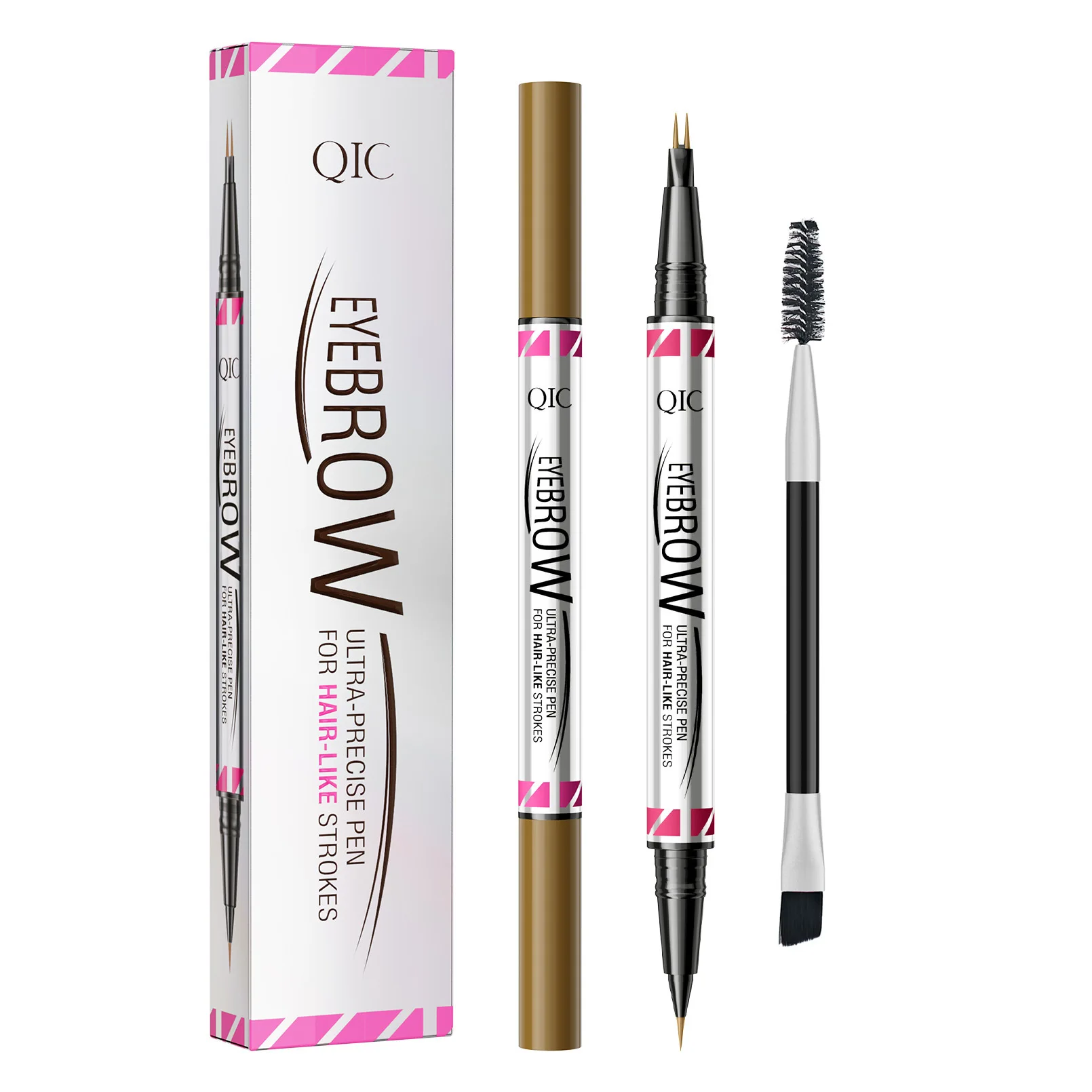 Crayon à sourcils Eyeliner avec brosse, imperméable, résistant à la sueur, ne se décolore pas, longue durée, naturel, tridimensionnel, maquillage pour sourcils sauvages
