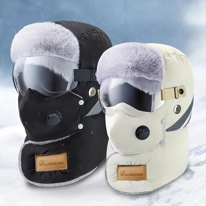 Outdoor Cycling Warmth Winter Northeast Cold Protection Ear Protection Thickened Women's Cycling Face Mask Windproof Hat
