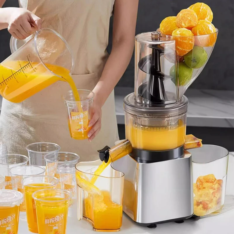 15cm Large Feed Port Orange Juicer Machine No Need To Peel Apple Juice Maker Machine Electric Slag Juice Separator Machine