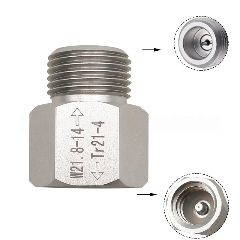 1 Set TR21-4 To W21.8-14 Convert Adapter CO2 Cylinder Soda Water Accessories For Aquarium Fish Homebrew Beer Corny Keg Co2 Parts