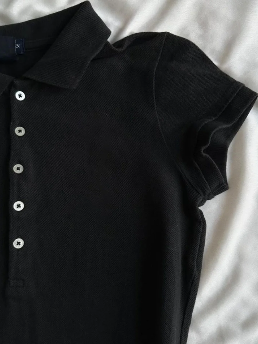 Original Bla Collar ort Sve Dr College Sle American Retro Vintage Kleidung Hohe Taille A-Linie Baumwolle Sommer D...