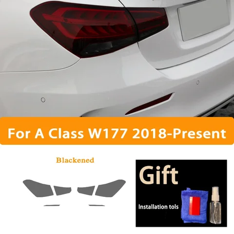Для Mercedes Benz A Class W176 W177 A45 A35 AMG 180, оттенок автомобильных фар, черная защитная пленка, прозрачная наклейка из ТПУ, аксессуары