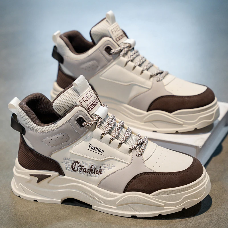 

2025 New Men's Big Yellow Boots Durable Anti - Skid Sole High - Top Chunky Sole Winter Fleece Lined British Work Boots Motorcycl