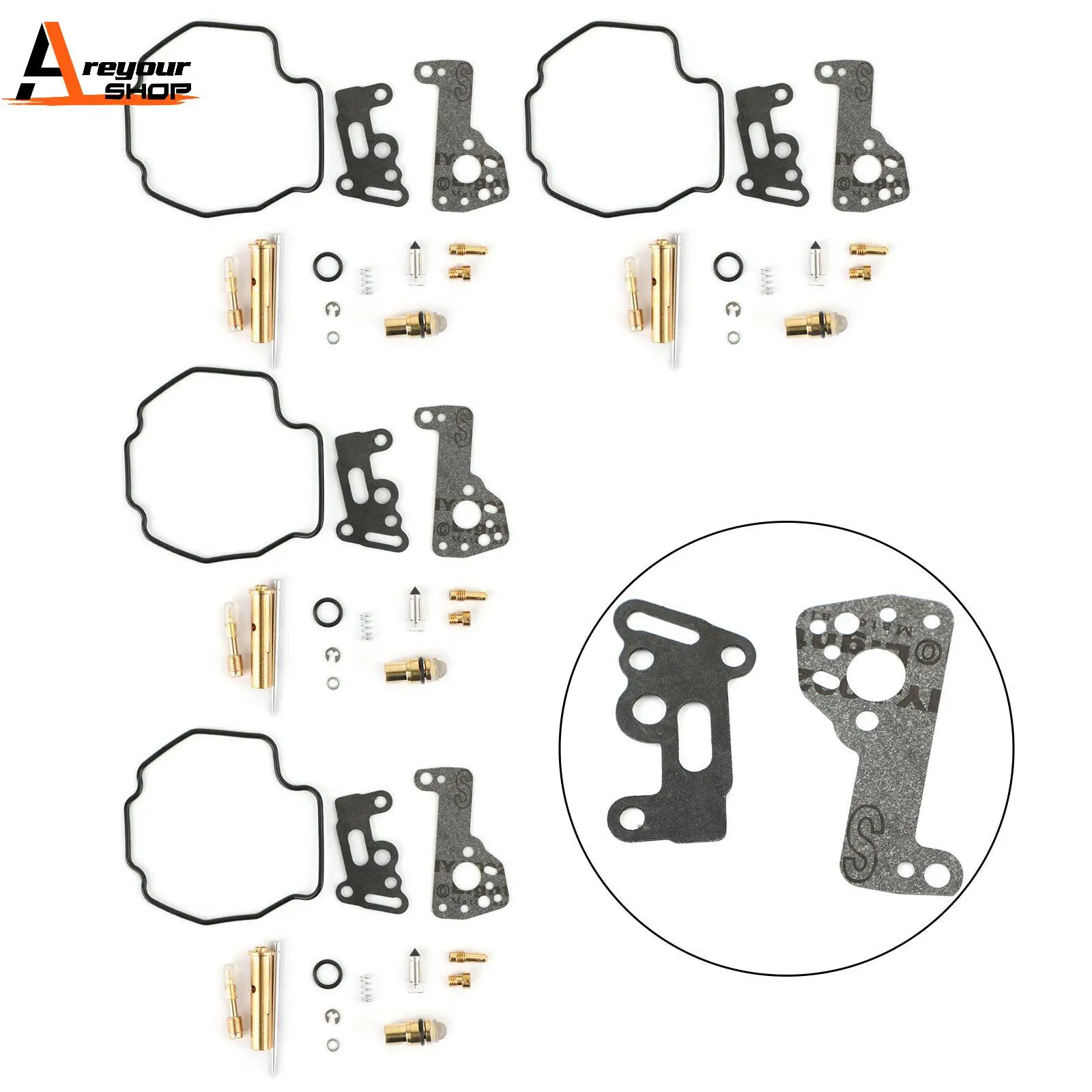 Areyourshop fit for Yamaha VMX 1200 V MAX VMAX XVZ 1300 Carburetor Carb Rebuild Repair Kit Motorcycle Accwaaories Pats