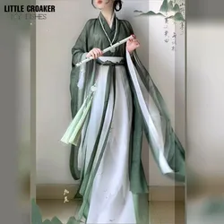 Hanfu Blouse + Bapo Skirt Chinese Traditional Cosplay Costume Ancient Han Dynasty Dress Spring Summer Green Hanfu Women