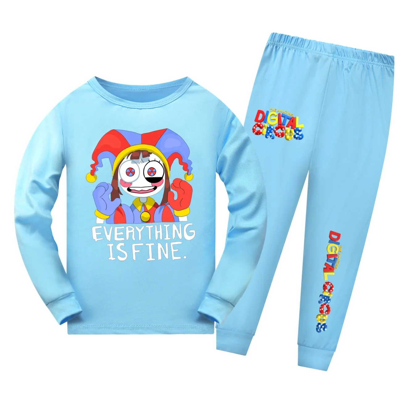 Amazing Circo Digital Clothes Kids Pomni Jax Pajama Sets Toddler Boys Autumn Spring Sleepwear Girls Long Sleeve Tops+pants Suits