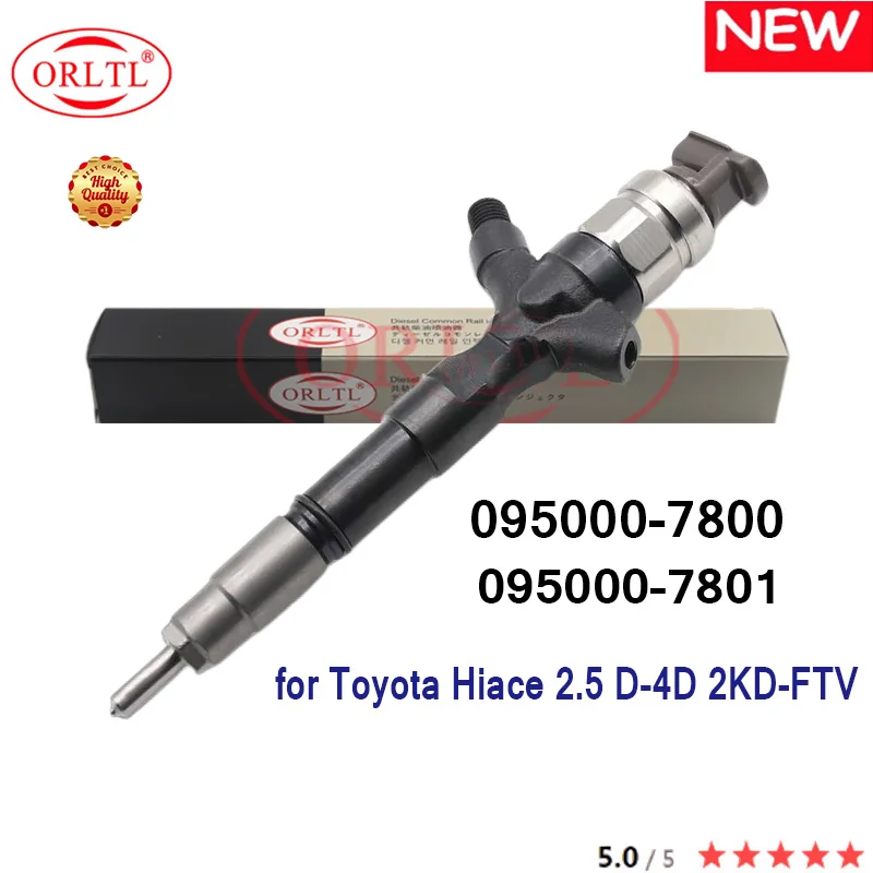 

ORLTL Genuine Fuel Injector 095000-7800 095000-7801 0950007800 0950007801 for Toyota Hiace 2.5 D-4D 2KD-FTV