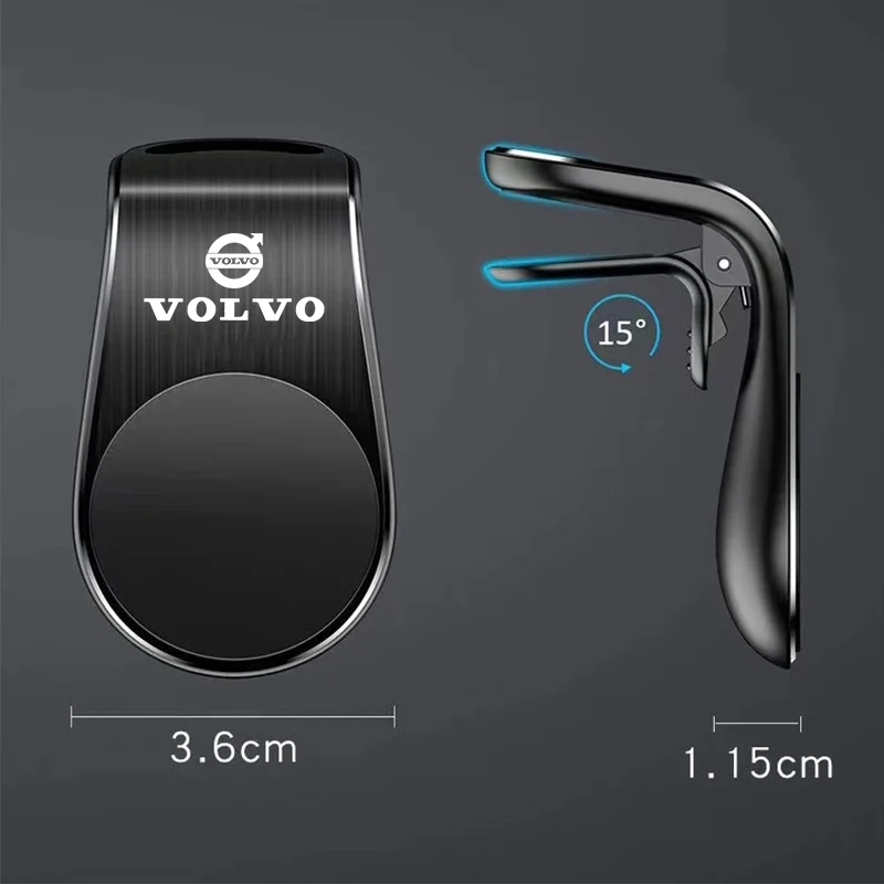 Magnetic Car Phone Holder Car Phone Stand Clip Mount For Volvo AWD V60 V40 XC90 S60 XC60 S90 V90 CX70 XC40 C40 C70 EX90 Rdesign