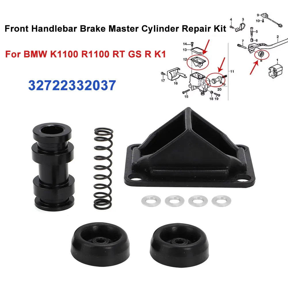 20mm para bmw k1100 r1100 rt gs r k1 kit de reparo do cilindro mestre do freio do guiador dianteiro da motocicleta 32722332037