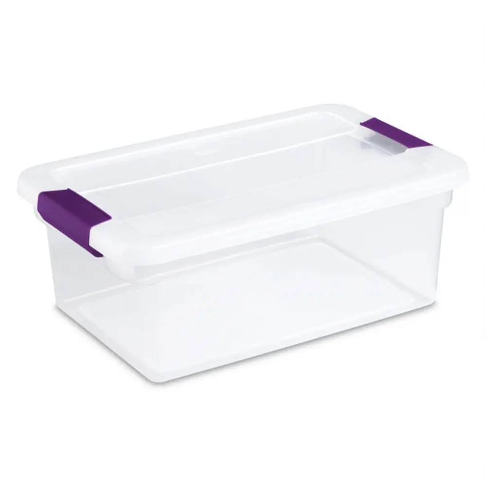 

48Pack 15 Quart ClearView Latch Box, Stackable Organizer Bins with Latching Lids Clear Plastic Organization Containers for Clos