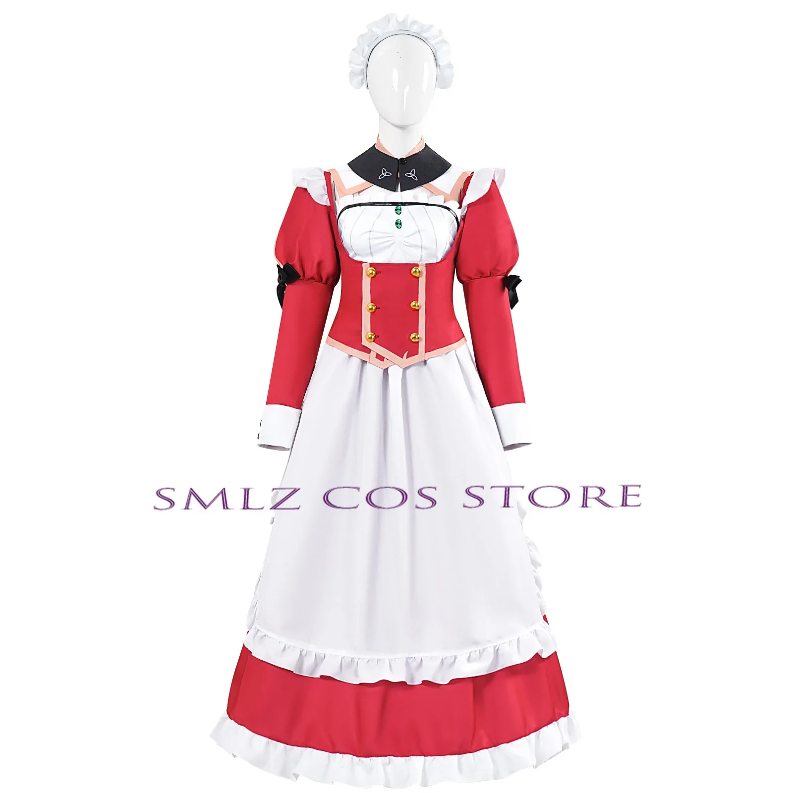 Game Hatred To Death In The House Horror Cosplay Galgame Mia Maid Dress Costume Headwear Suit for Woman Girl