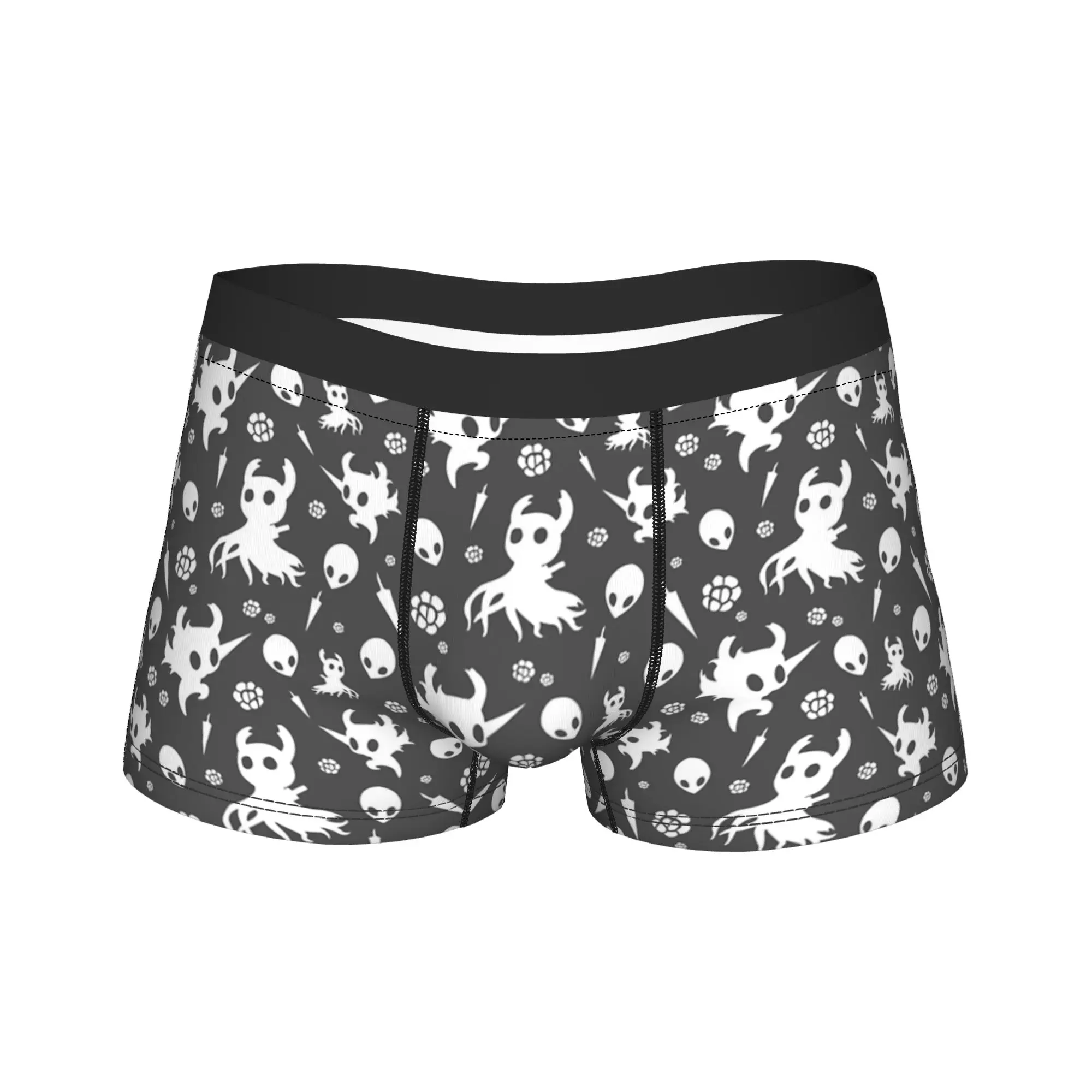 

Мужские трусы-боксеры с узором Hollow Knight, шорты, дышащее нижнее белье, трусы Ghost Homme Humor S-XXL