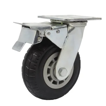 1 piece 8 inch Normal Caster inflatable rubber wheel universal heavy duty Vientiane hotel inflatable rubber wheel