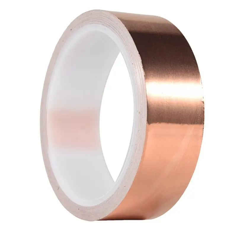 A99I-10Pcs 30Mm X10M Copper Foil Tape Adhesive EMI Shielding Guitar Slug Snail Barrier Tool