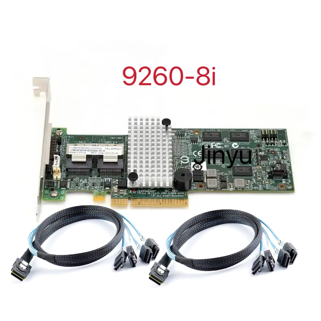 Broadcom Avago LSI MegaRAID SAS 9260-8i 6 Гбит/с 8 полос PCI Express 2.0 512M LSI MegaRaid Controller Card + кабель 2*8087