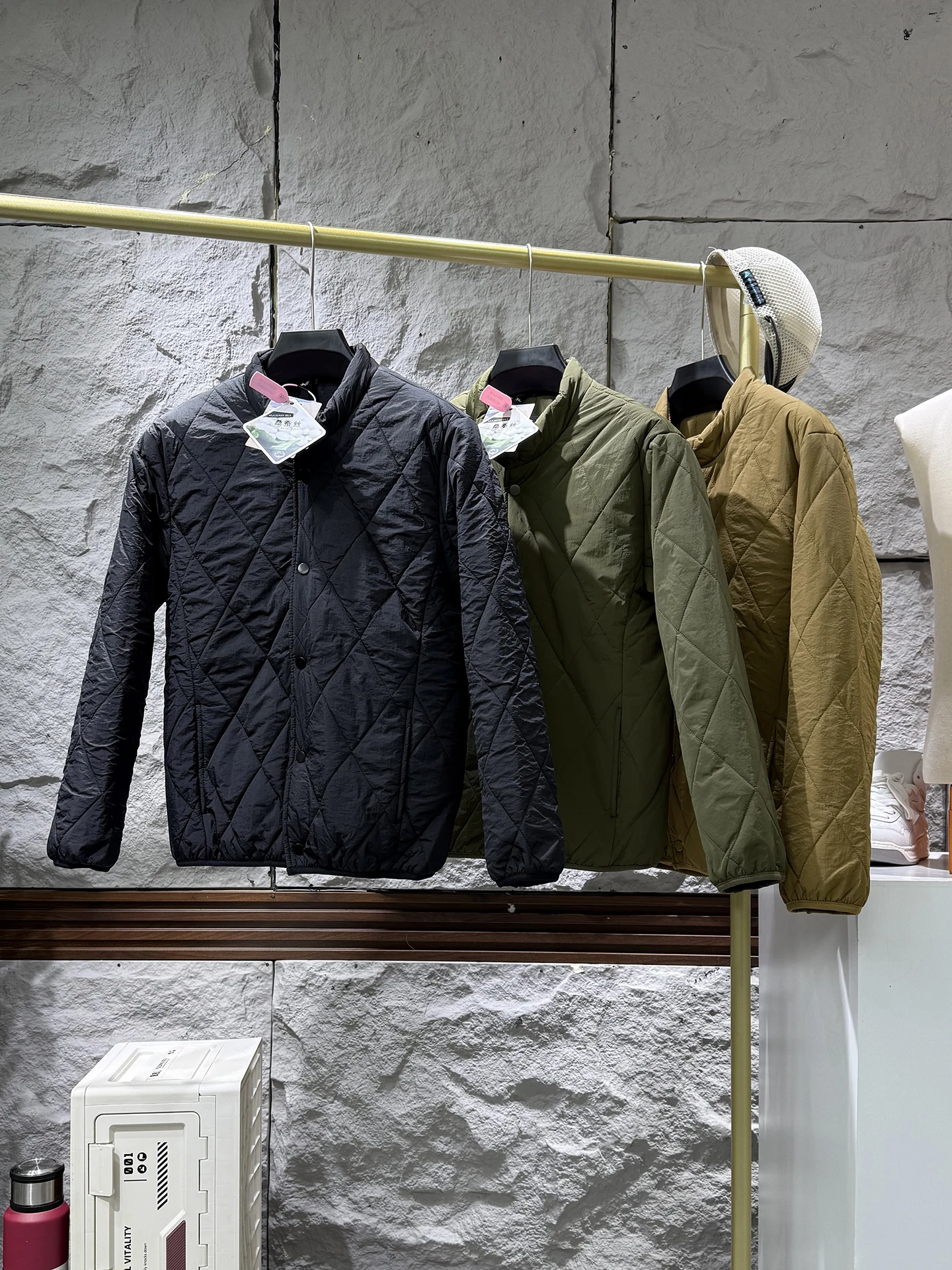Select Wool Silk Windproof Waterproof Stand Collar Cotton Jacket Trendy Autumn Winter Men's Clothing Couple Style Cleanfit