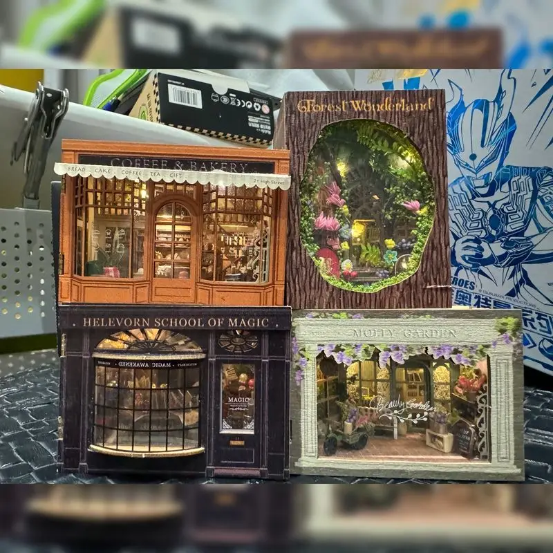 3D ชุดปริศนาไม้ Magic Cabin DIY Miniature House ของเล่นสําหรับเพื่อนวันเกิดคริสต์มาสตกแต่งของขวัญ