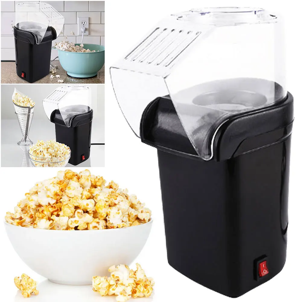 

1200W Popcorn Machine High Popping Rate Hot Air Popcorn Popper Fast Electric Hot Air Popcorn Maker for Home
