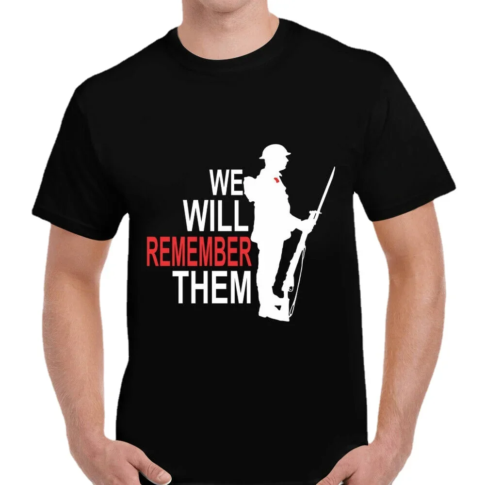Remembrance Day Sunday Poppy Soldier War T-Shirt. Summer Cotton Short Sleeve O-Neck Mens T Shirt New S-3XL