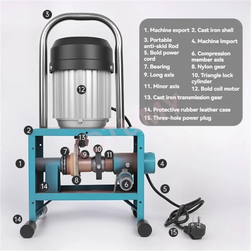 2200/2500/2800/3000W Drain Cleaner Machine  Professional Sewage Dredging Tool Sewage Pipeline Dredging Machine