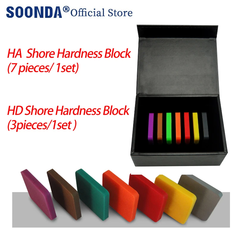 

HA Shore Hardness Test Block type A/D for shore Durometer Rubber hardness tester Standard block HD Shore Hardness Test Block Kit