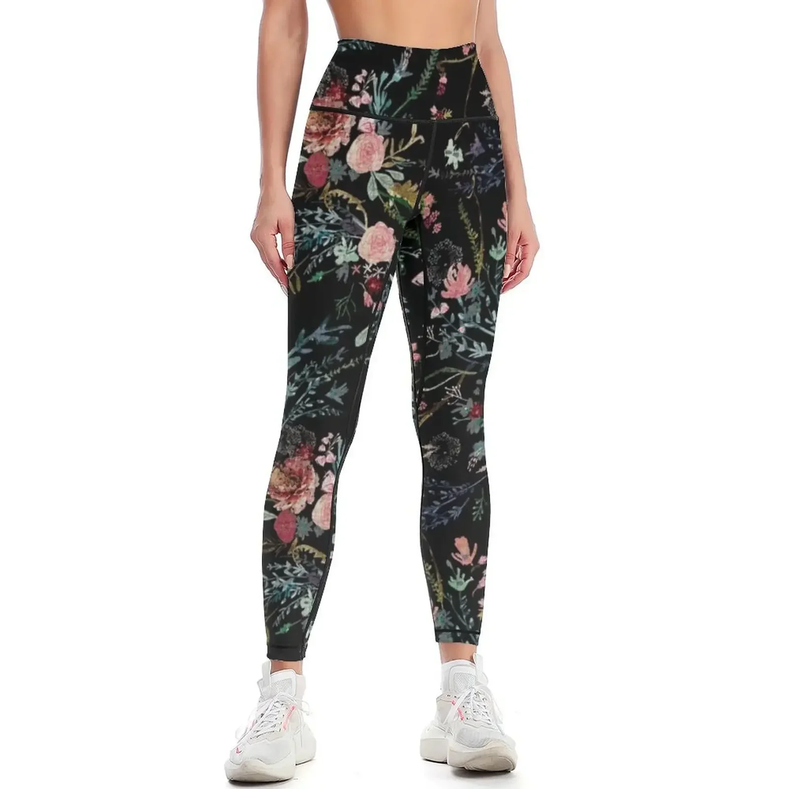 

Midnight Floral Leggings Women's trousers gym wear workout clothes for Tight fitting woman Womens Leggings