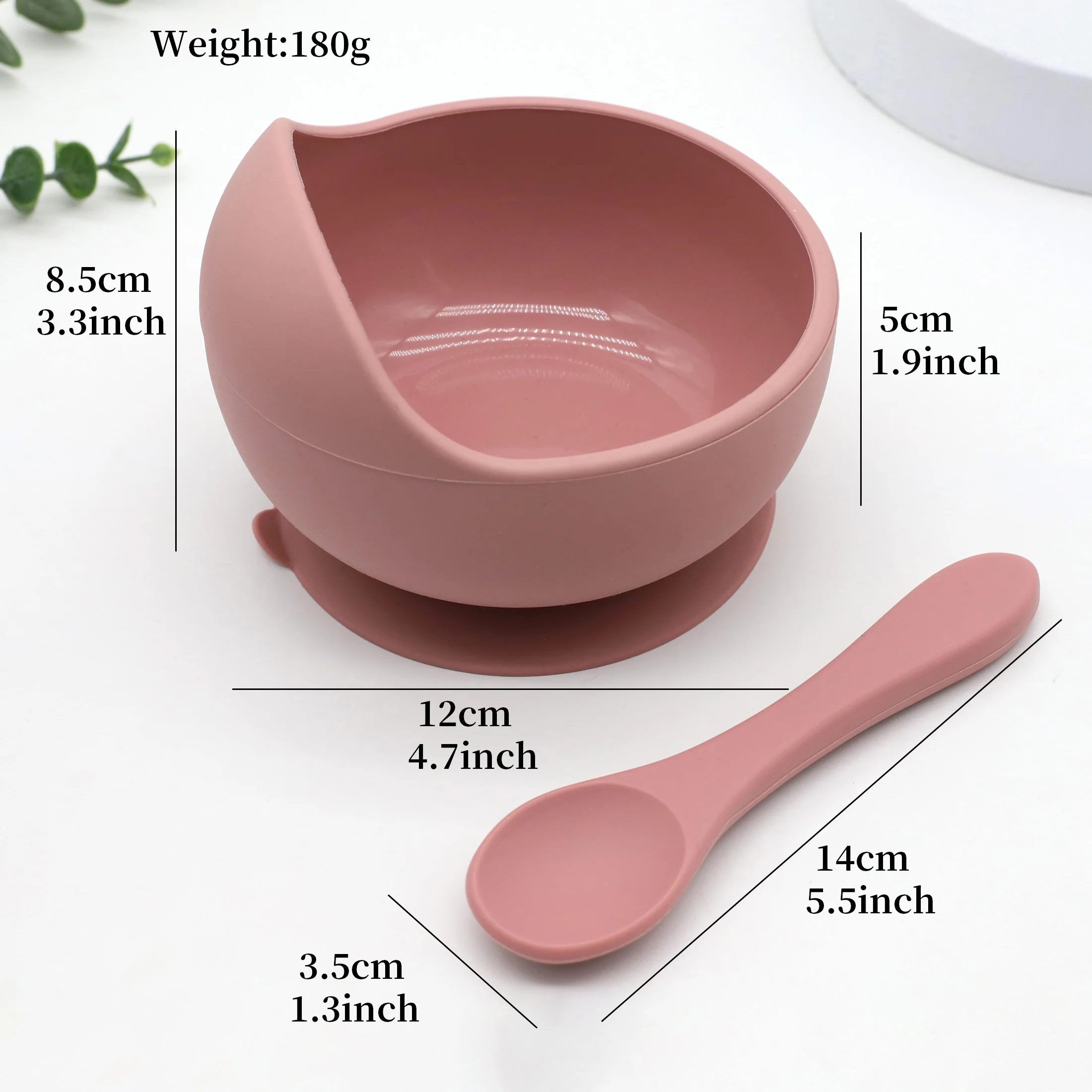 Baby Silicone Complementary Food Feeding Bowl Spoon Set with Suction Cup for Strong Suction image 6