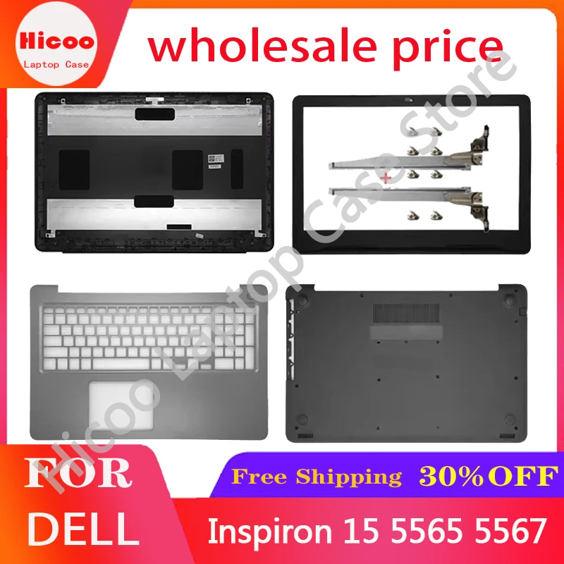 

NEW Laptop Case FOR DELL Inspiron 15 5565 5567 LCD Back Cover Front Bezel Hinges Palmrest Keyboard Bottom Base Case Top Housing