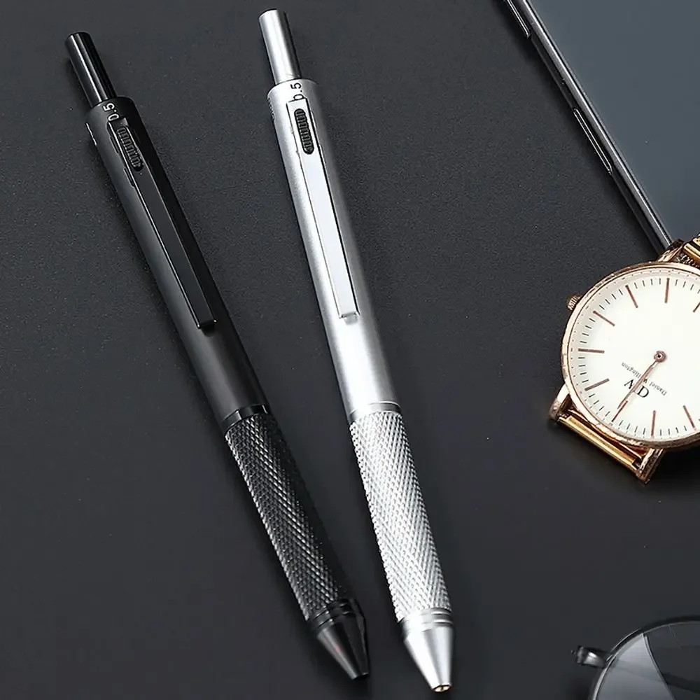 High Quality Metal Gravity Sensor Pen 4 in 1 Press Type 3Colors Ballpoint Pen Multi-Function Gel Pen School Office