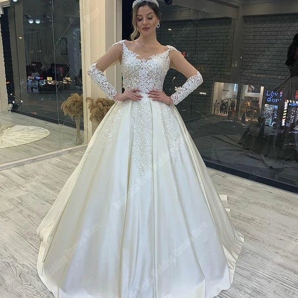 

Exquisit A-Line Women Wedding Dresses Romantic Sweetheart Collar Princess Bridal Gowns Engagement Ball Vestidos De Novias 2024